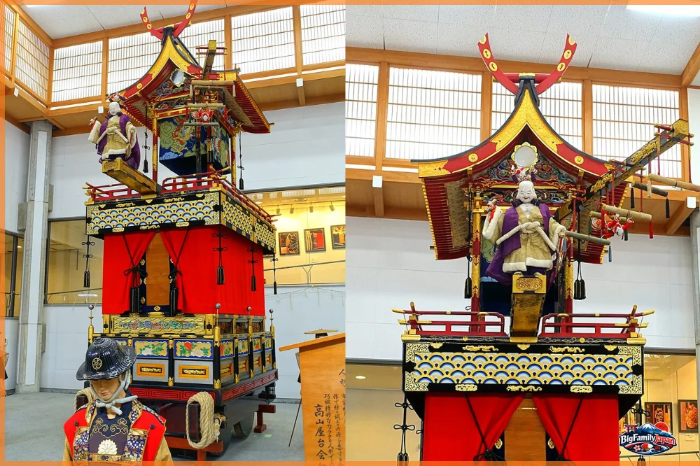 Offrandes karakuri du char Hotei-tai au Festival d'automne de Takayama (exposition du Takayama Festival Floats Exhibition Hall)
